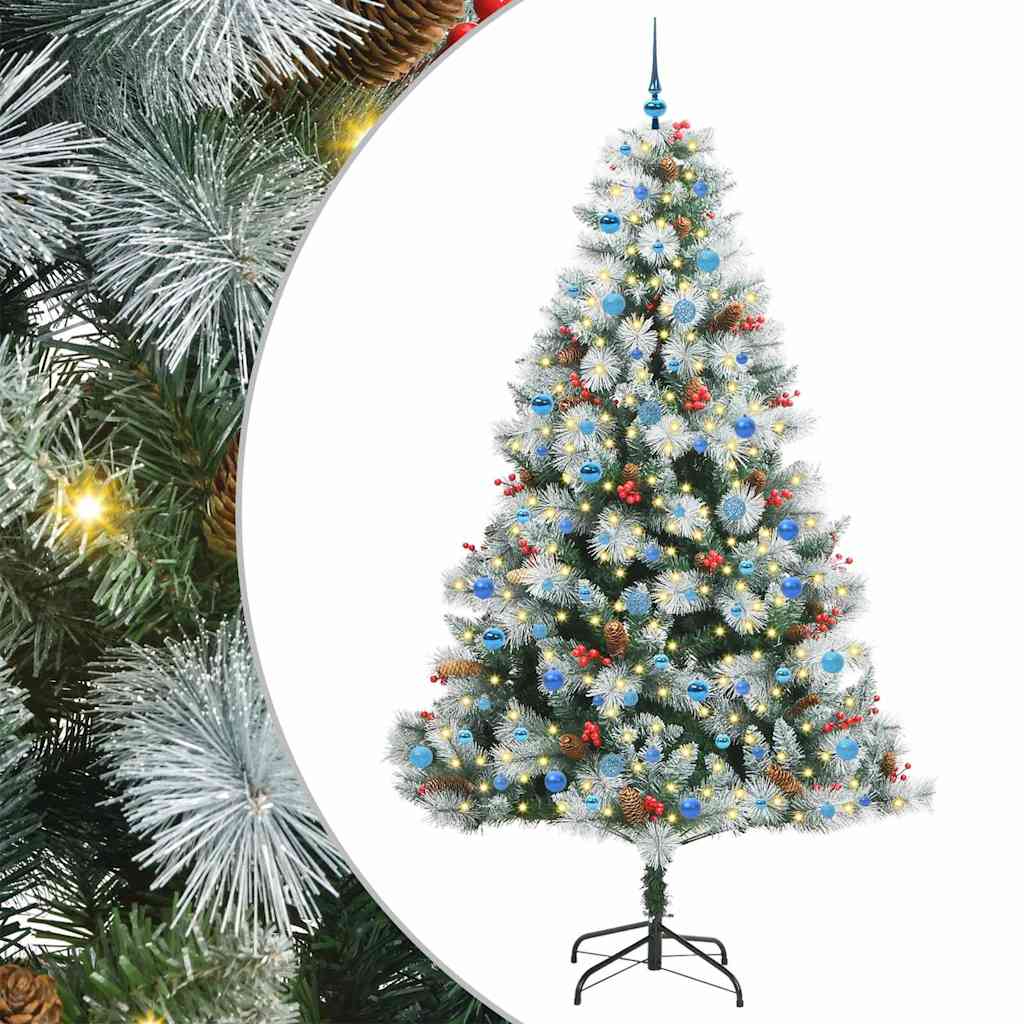 Umjetno božićno drvce S LED lampica Zelena i bijela 240 cm