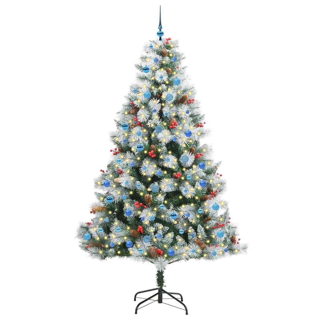 Umjetno božićno drvce S LED lampica Zelena i bijela 240 cm