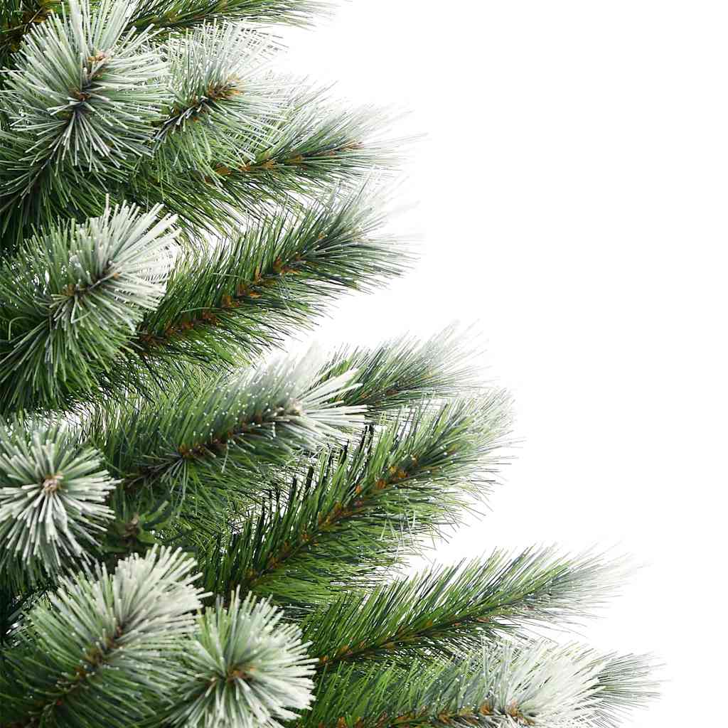 Umjetna jelka s pantenom i pahuljicama Zelena i bijela 150 cm