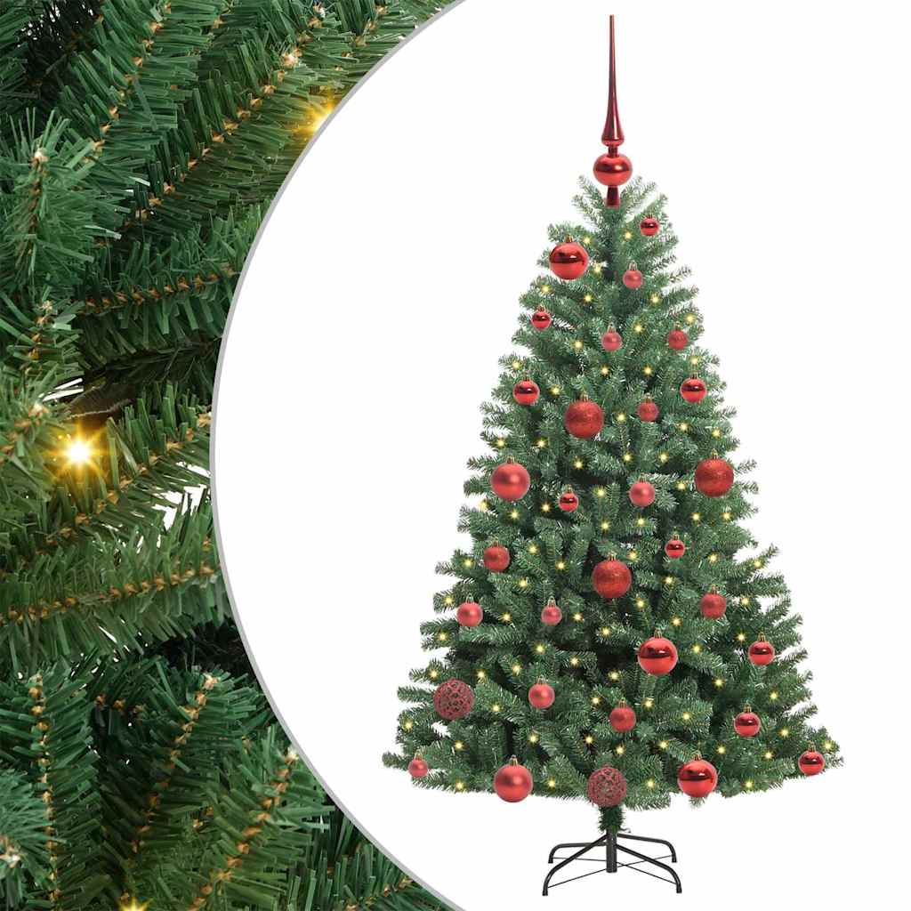 Umjetno božićno drvce s nogom Zelena 120 cm PVC i metal