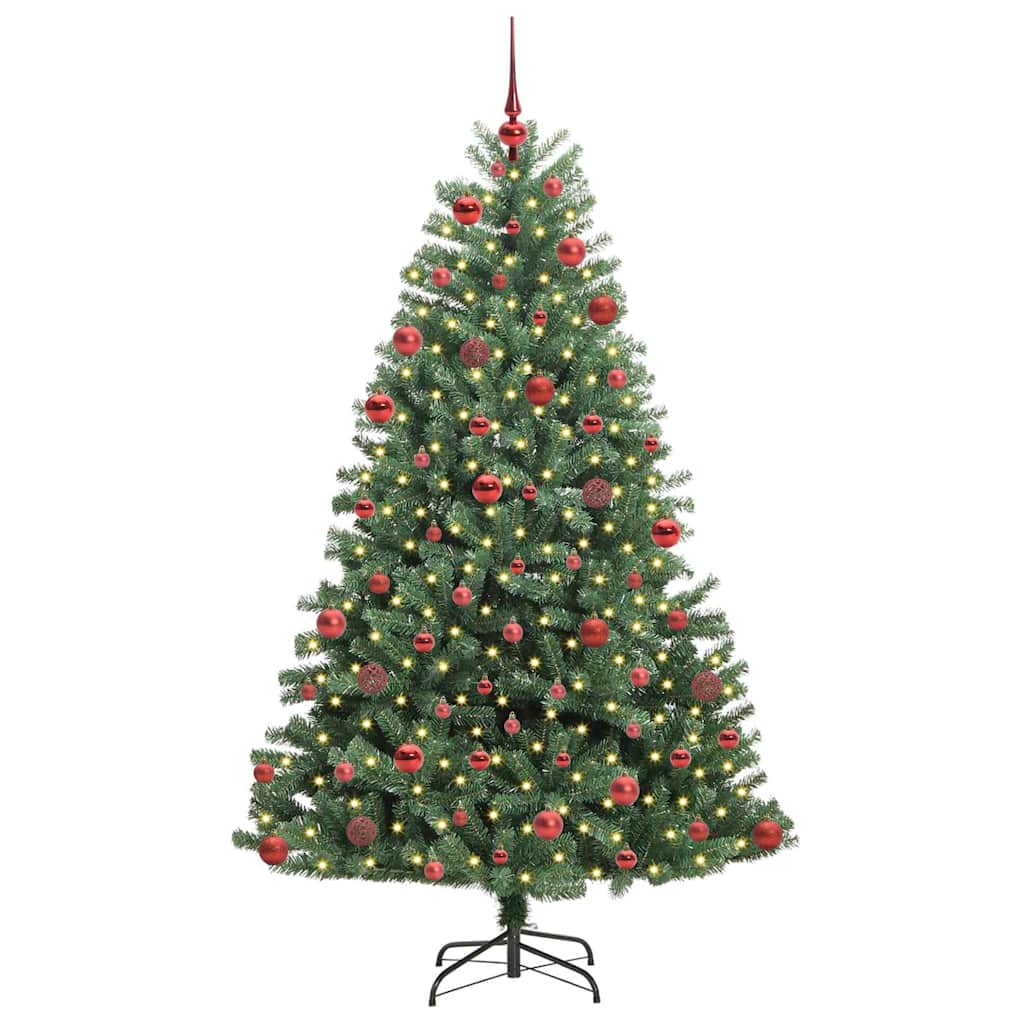 Umjetno božićno drvce s nogom Zelena 180 cm PVC i metal