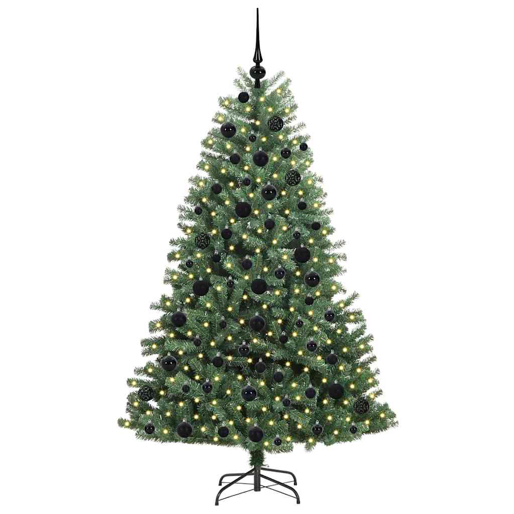Umjetno božićno drvce s nogom Zelena 180 cm PVC i metal
