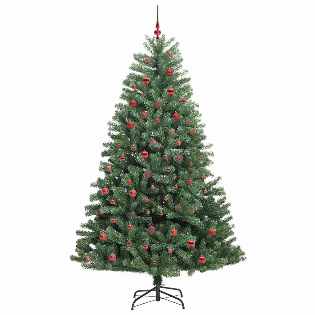 Umjetno božićno drvce s nogom Zelena 210 cm PVC i metal