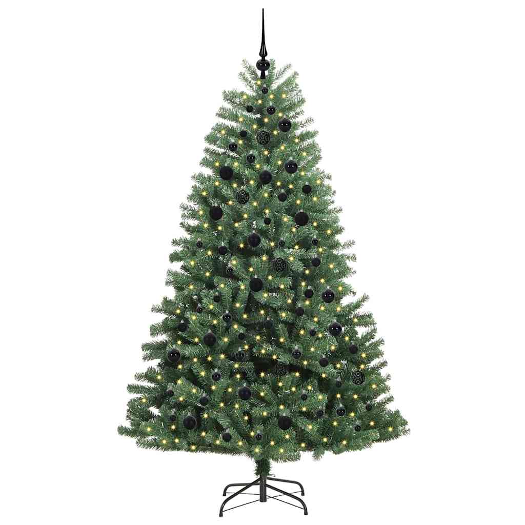 Umjetno božićno drvce s nogom Zelena 210 cm PVC i metal