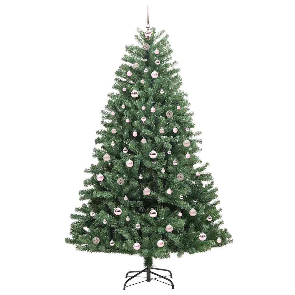 Umjetno božićno drvce s nogom Zelena 210 cm PVC i metal