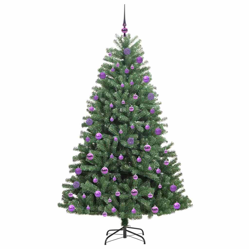 Umjetno božićno drvce s nogom Zelena 210 cm PVC i metal