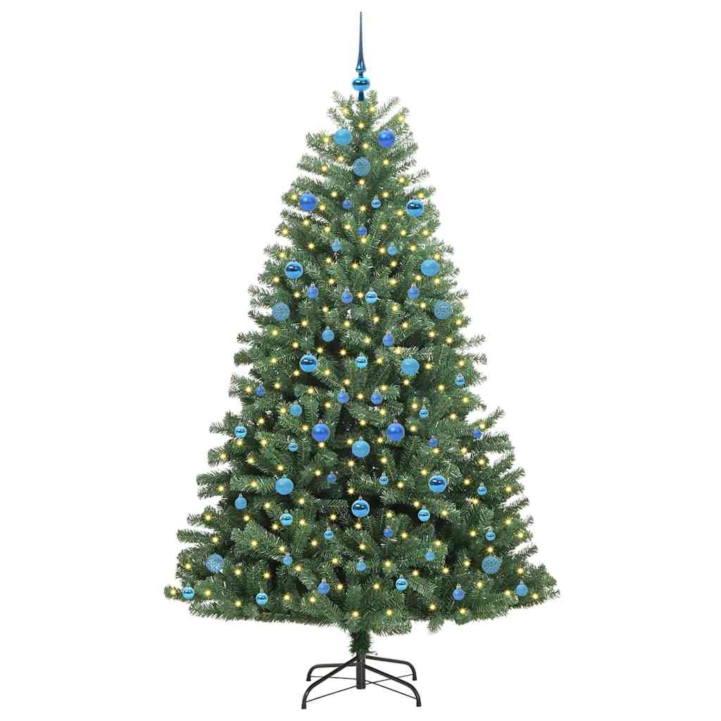 Umjetno božićno drvce s nogom Zelena 210 cm PVC i metal