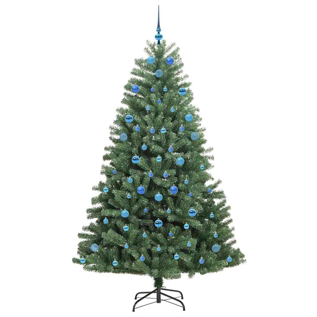 Umjetno božićno drvce s nogom Zelena 210 cm PVC i metal