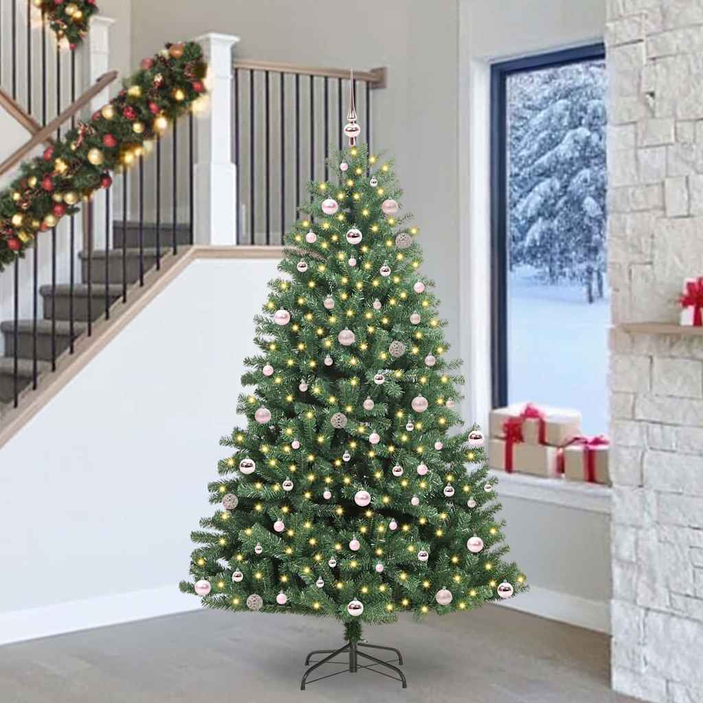 Umjetno božićno drvce s nogom Zelena 240 cm PVC i metal