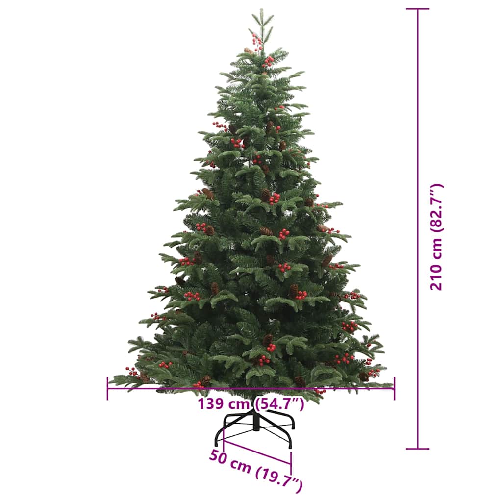 Umjetno božićno drvce Zelena 210 cm PVC i Metal i Plastika