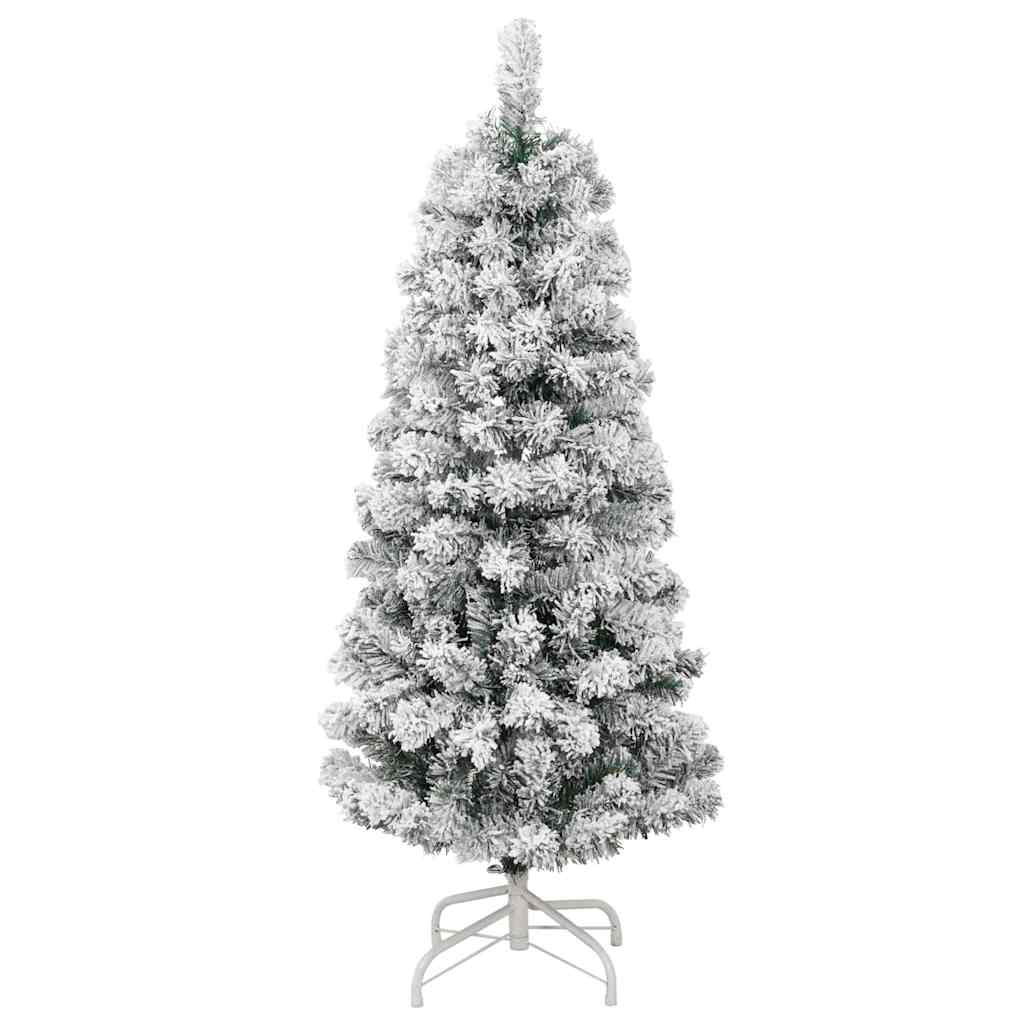 Umjetno božićno drvce s nogom Zelena i bijela 120 cm