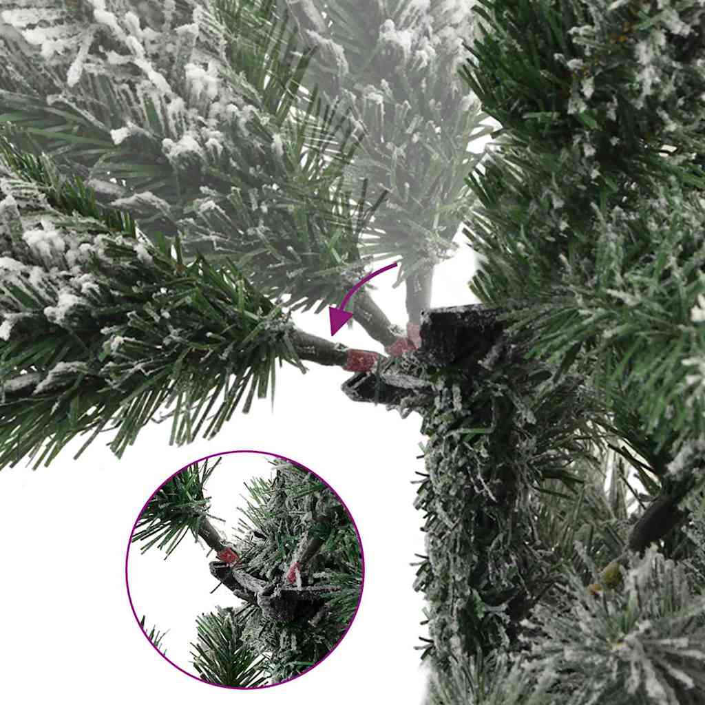 Umjetno božićno drvce s nogom Zelena i bijela 150 cm