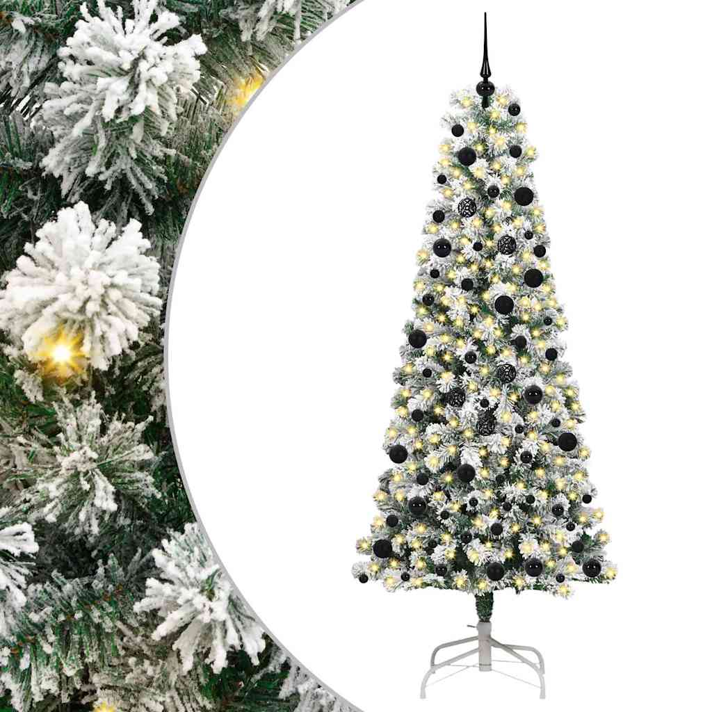 Umjetno božićno drvce s nogom Zelena i bijela 240 cm