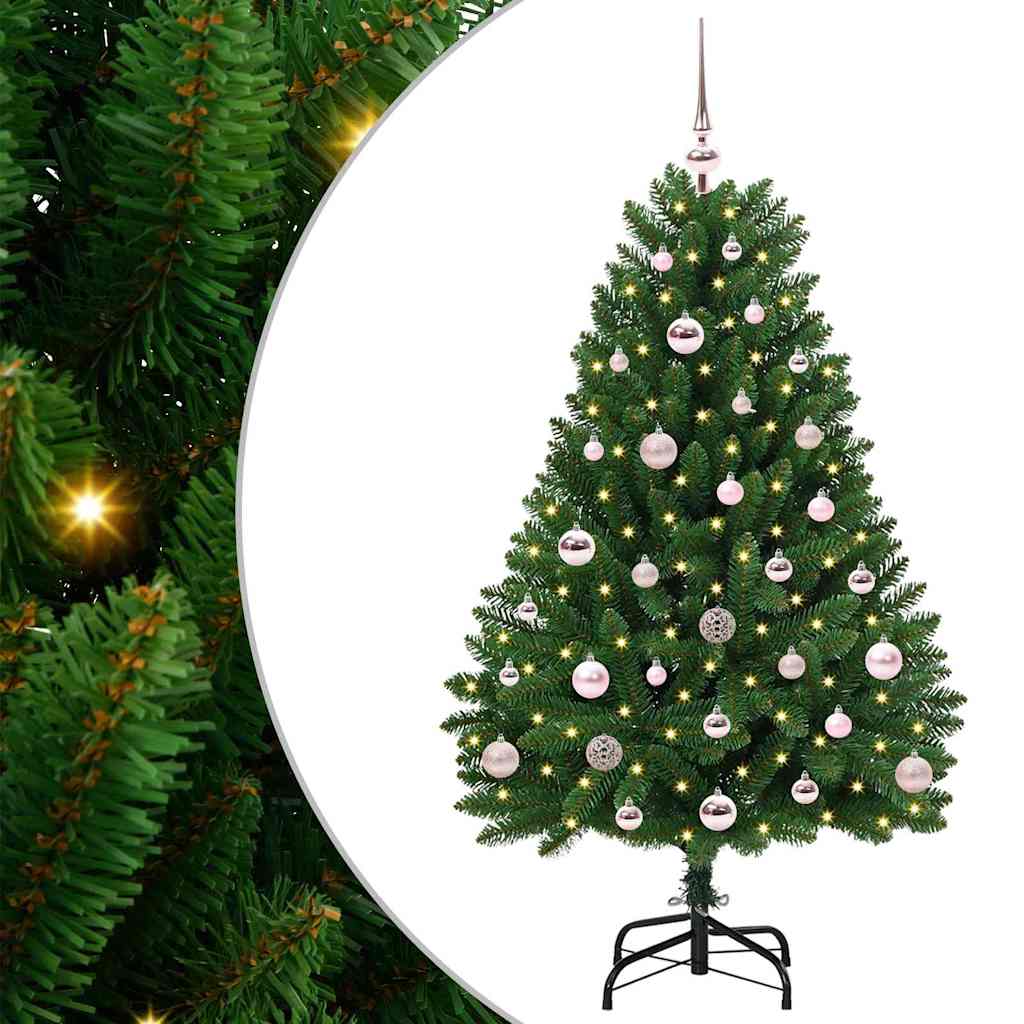 Umjetno božićno drvce s nogom Zelena 120 cm PVC i čelik