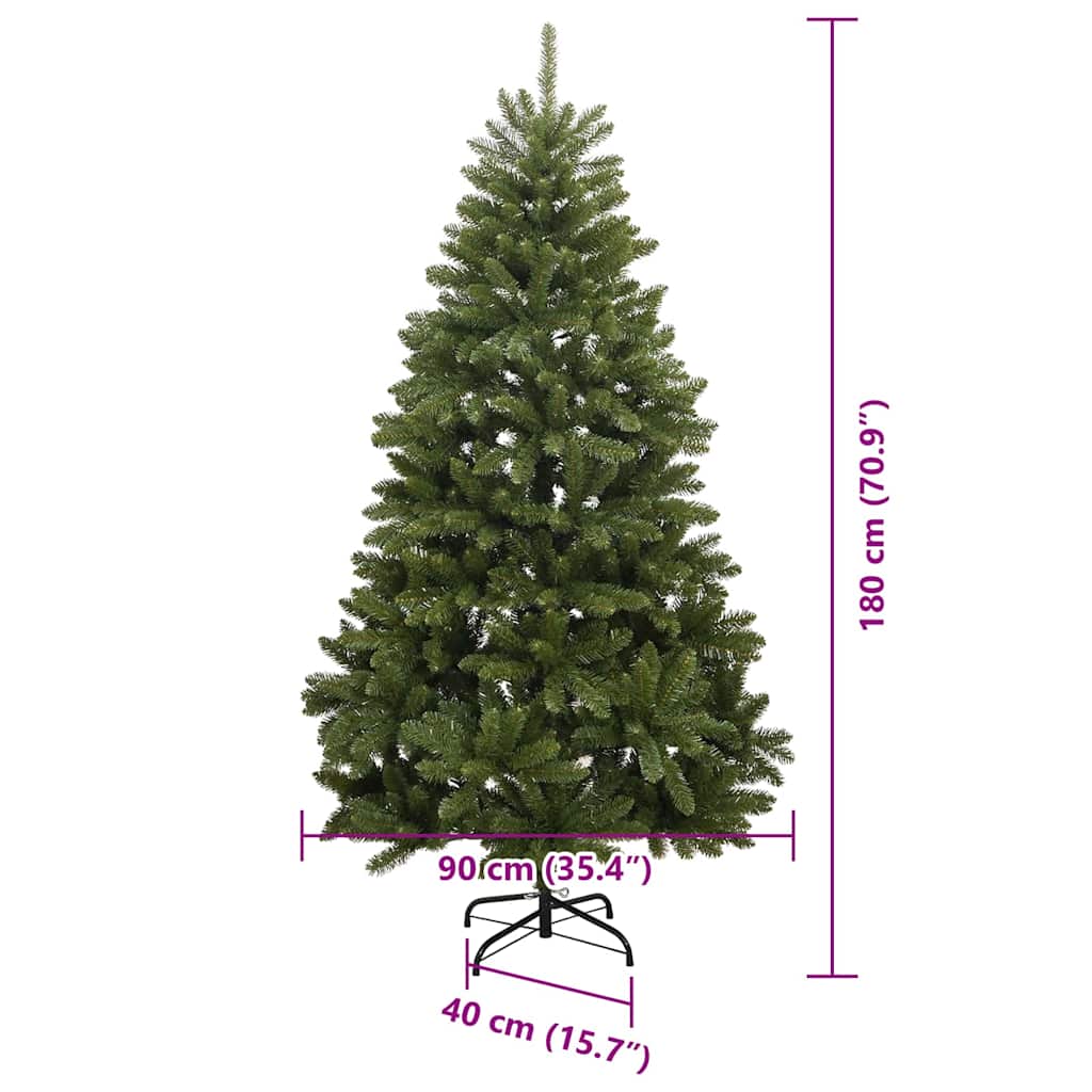 Umjetno božićno drvce Zelena 180 cm PVC i metal