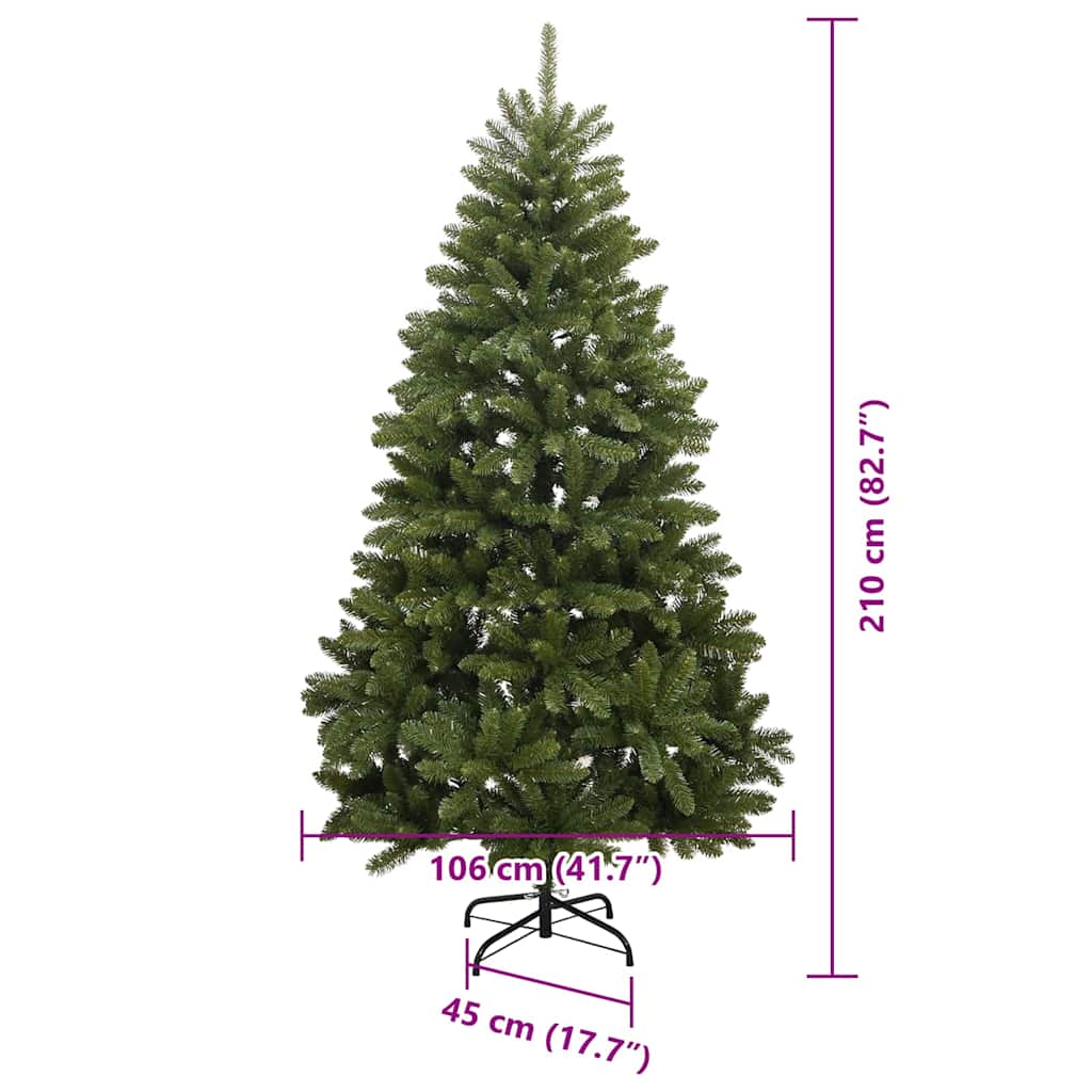 Umjetno božićno drvce Zelena 210 cm PVC i metal