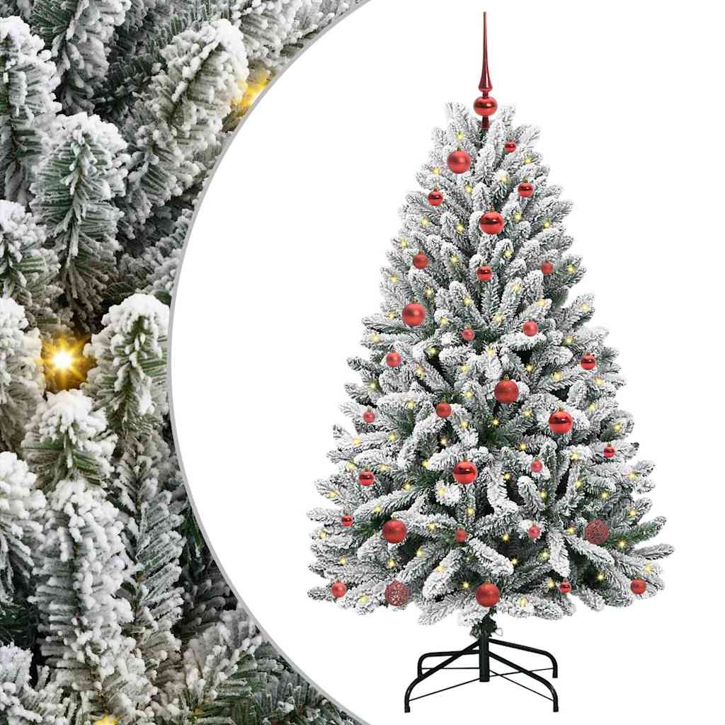 Umjetno božićno drvce Zelena i bijela 150 cm PVC i metal