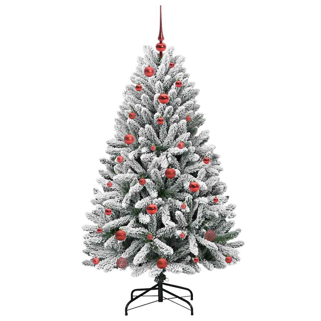 Umjetno božićno drvce Zelena i bijela 150 cm PVC i metal