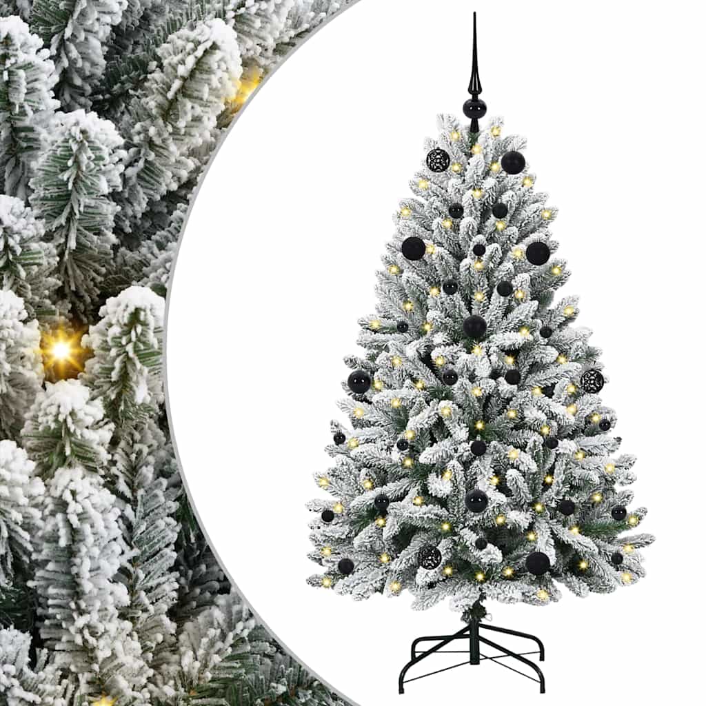 Umjetno božićno drvce Zelena i bijela 150 cm PVC i metal