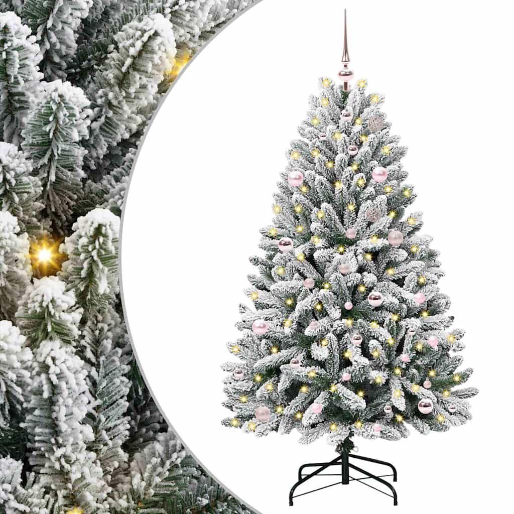 Umjetno božićno drvce Zelena i bijela 150 cm PVC i metal