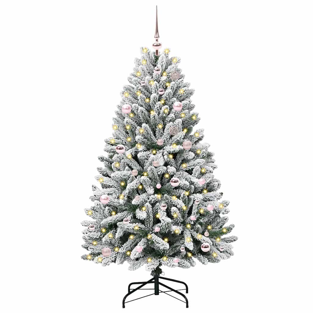 Umjetno božićno drvce Zelena i bijela 150 cm PVC i metal