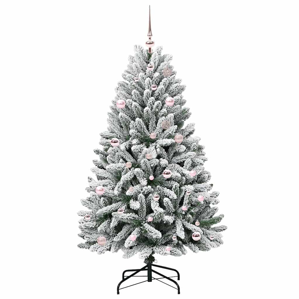 Umjetno božićno drvce Zelena i bijela 150 cm PVC i metal