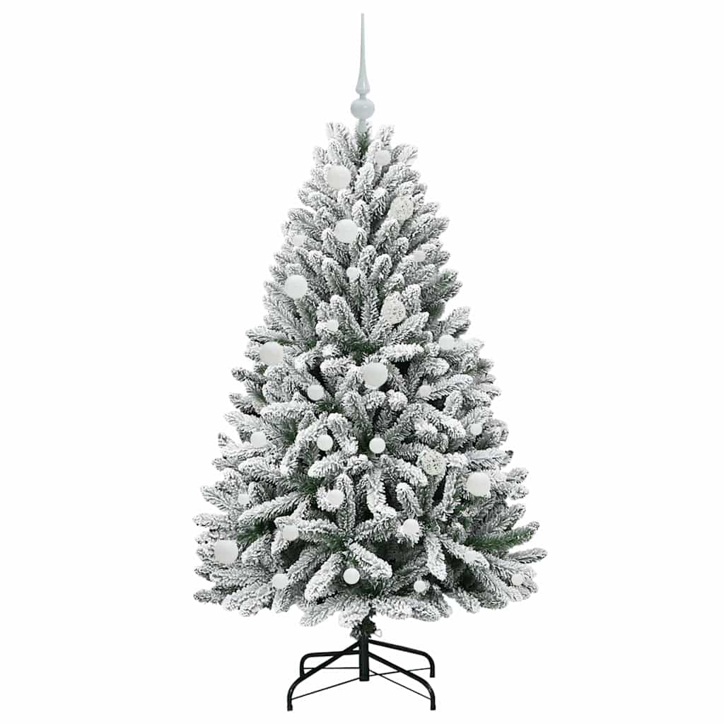 Umjetno božićno drvce Zelena i bijela 150 cm PVC i metal