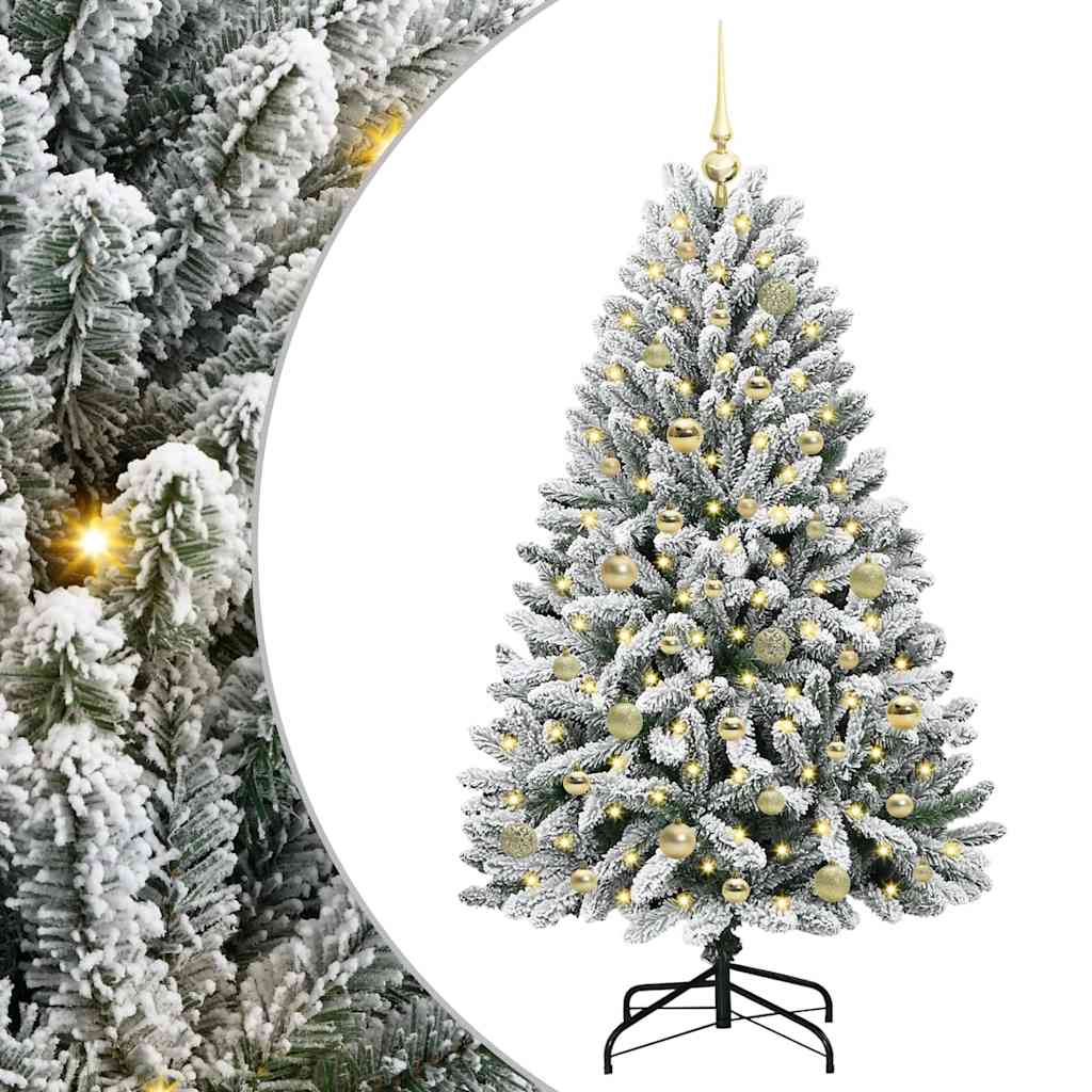 Umjetno božićno drvce Zelena i bijela 150 cm PVC i metal