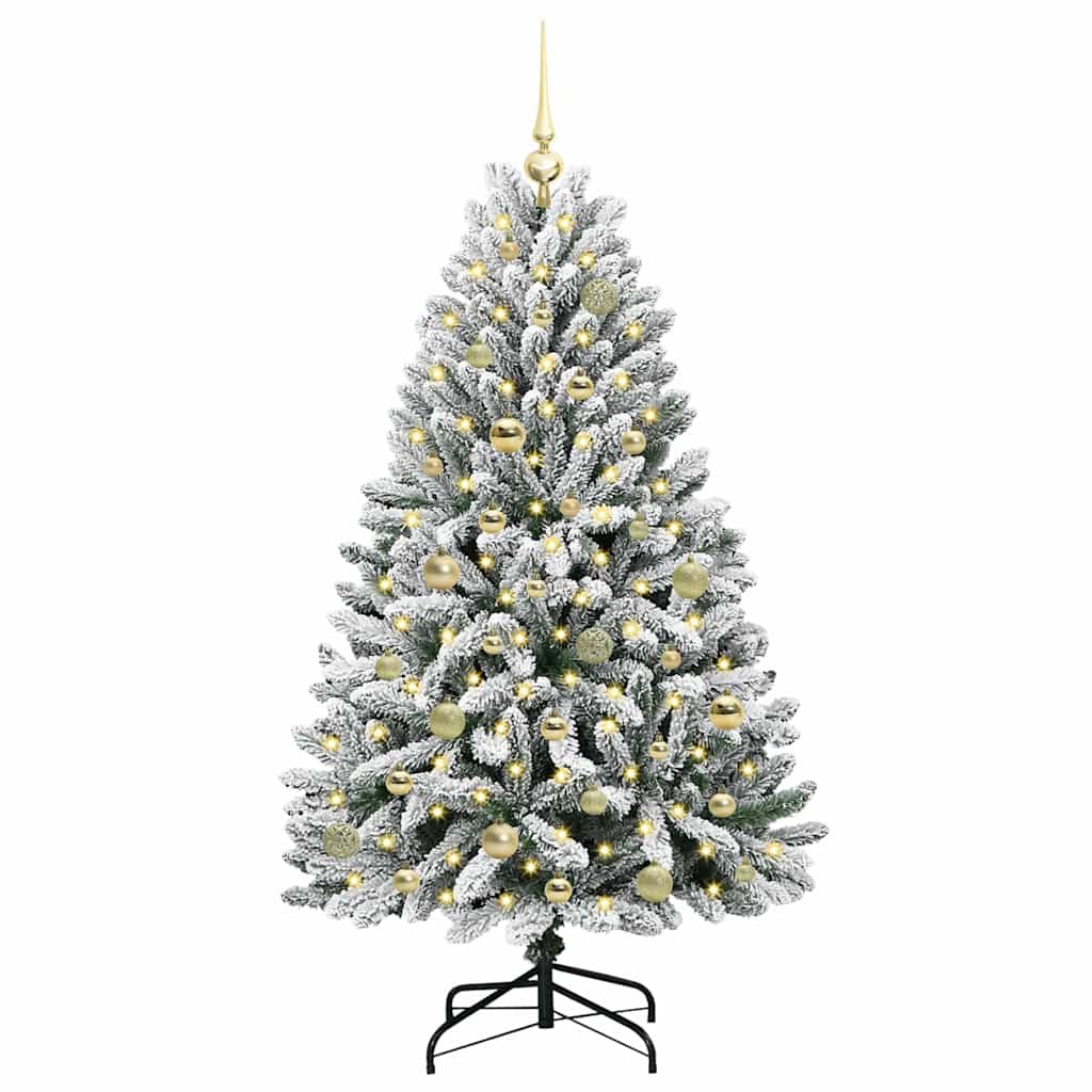 Umjetno božićno drvce Zelena i bijela 150 cm PVC i metal