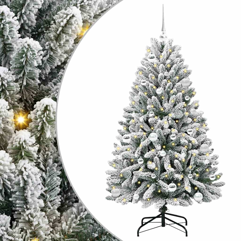 Umjetno božićno drvce Zelena i bijela 150 cm PVC i metal