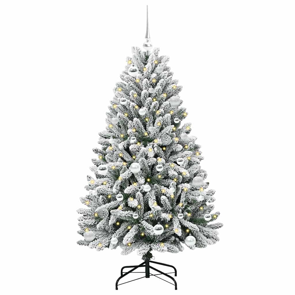 Umjetno božićno drvce Zelena i bijela 150 cm PVC i metal