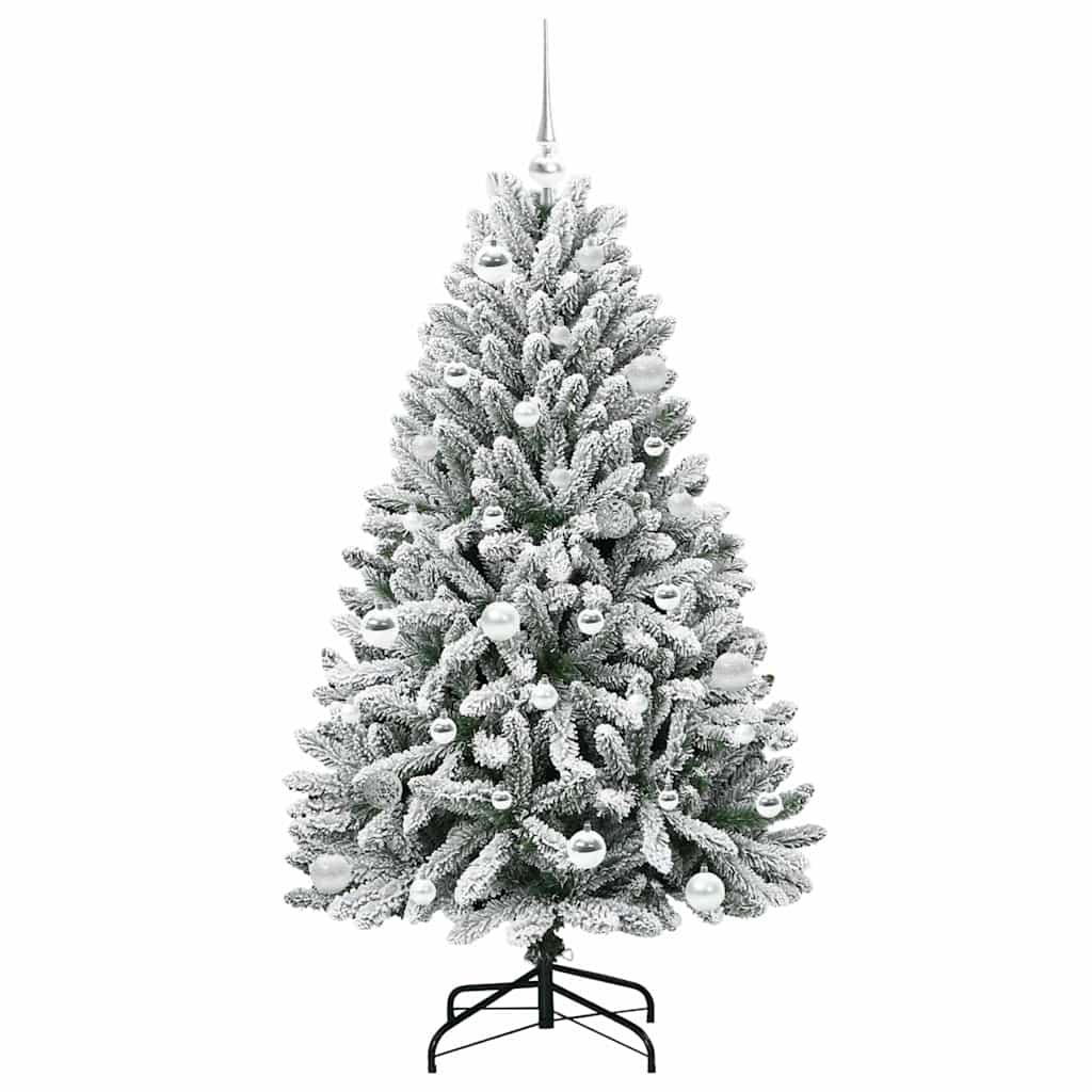 Umjetno božićno drvce Zelena i bijela 150 cm PVC i metal