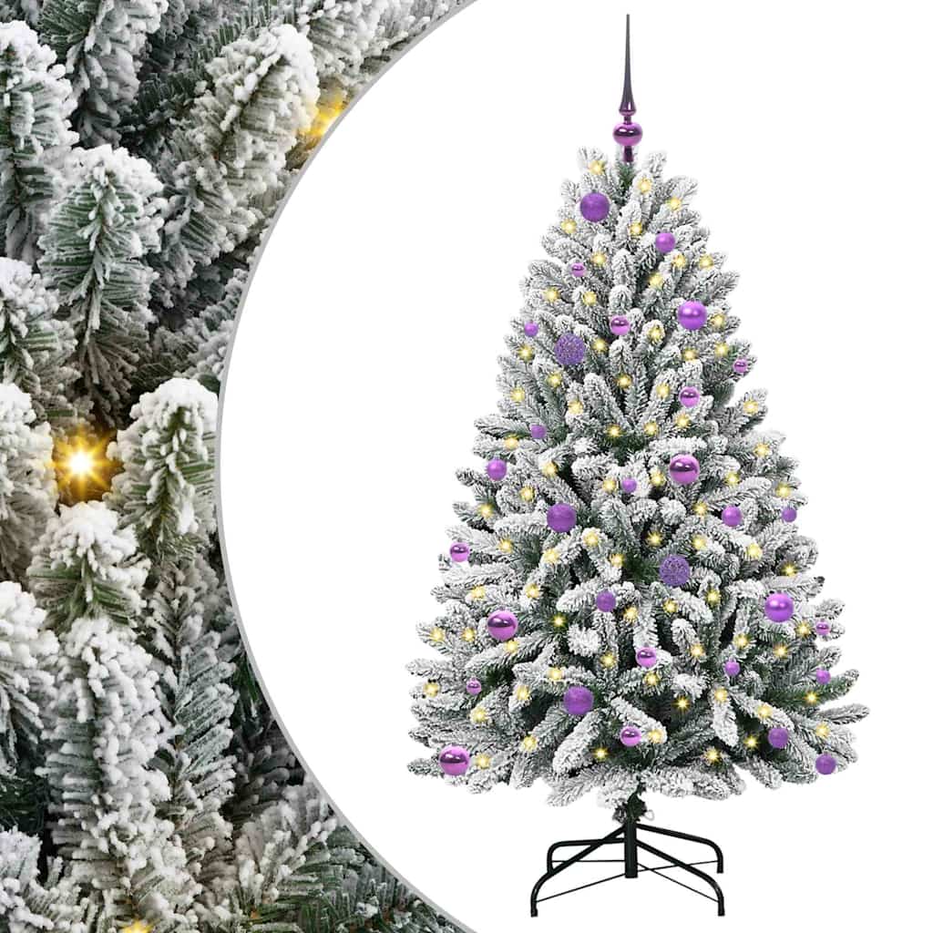 Umjetno božićno drvce Zelena i bijela 150 cm PVC i metal
