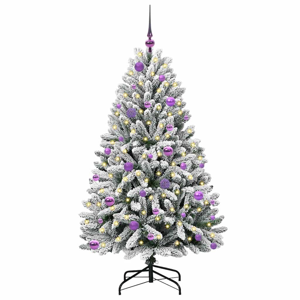 Umjetno božićno drvce Zelena i bijela 150 cm PVC i metal