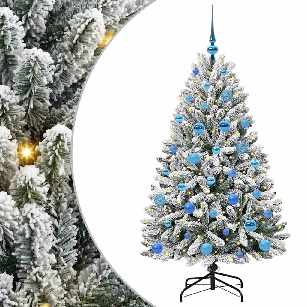 Umjetno božićno drvce Zelena i bijela 150 cm PVC i metal