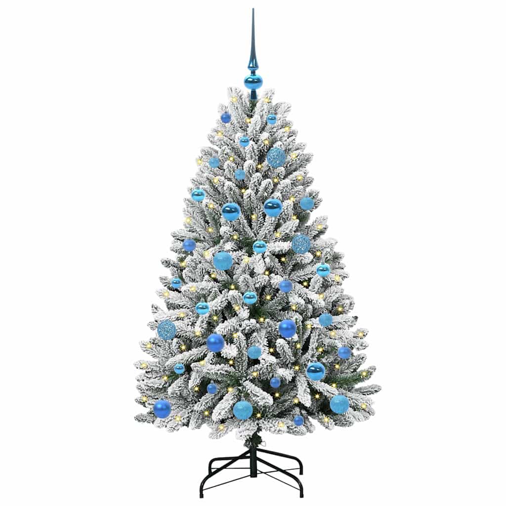 Umjetno božićno drvce Zelena i bijela 150 cm PVC i metal