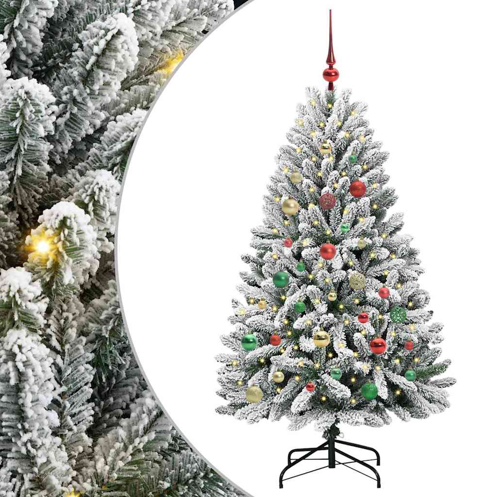 Umjetno božićno drvce Zelena i bijela 150 cm PVC i metal