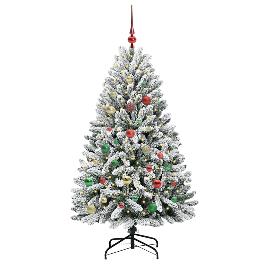 Umjetno božićno drvce Zelena i bijela 150 cm PVC i metal