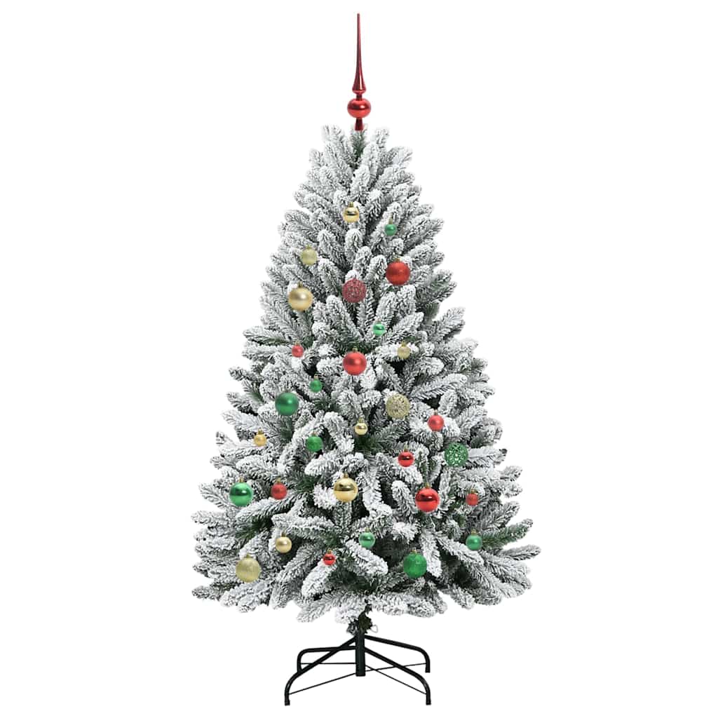 Umjetno božićno drvce Zelena i bijela 150 cm PVC i metal