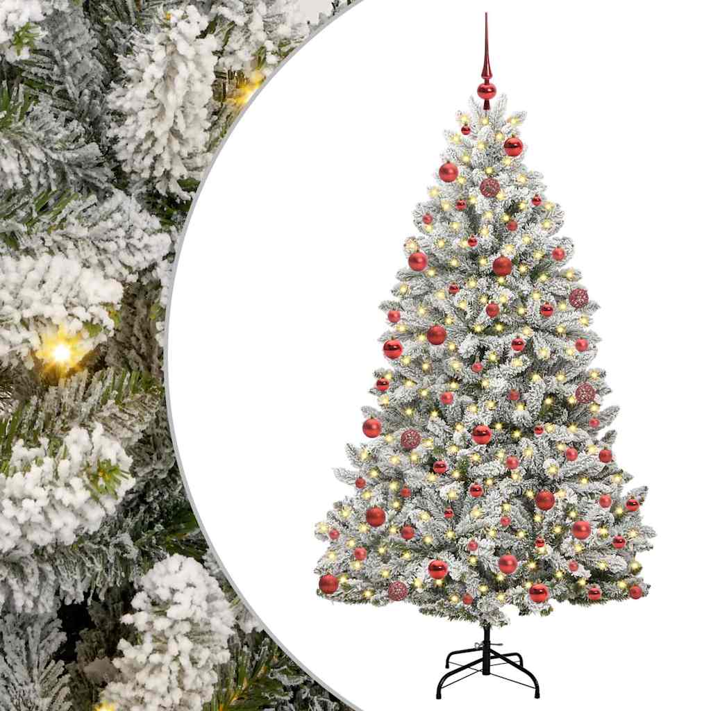 Umjetno božićno drvce Zelena i bijela 180 cm PVC i metal