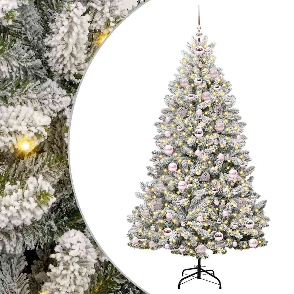 Umjetno božićno drvce Zelena i bijela 180 cm PVC i metal