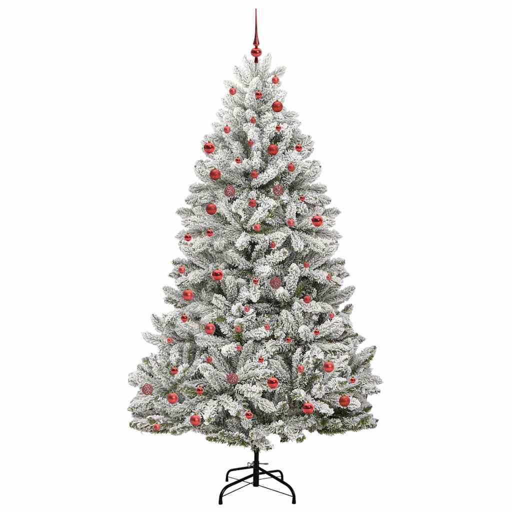 Umjetno božićno drvce Zelena i bijela 210 cm PVC i metal
