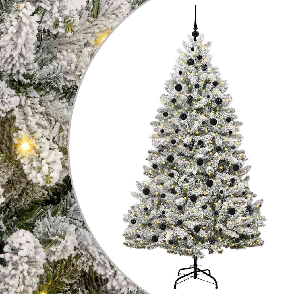 Umjetno božićno drvce Zelena i bijela 210 cm PVC i metal