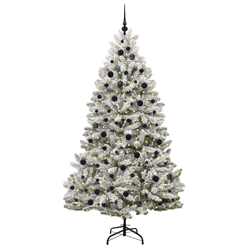 Umjetno božićno drvce Zelena i bijela 210 cm PVC i metal