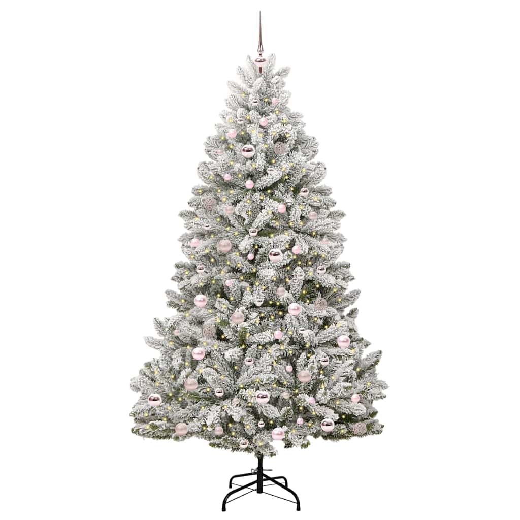 Umjetno božićno drvce Zelena i bijela 210 cm PVC i metal
