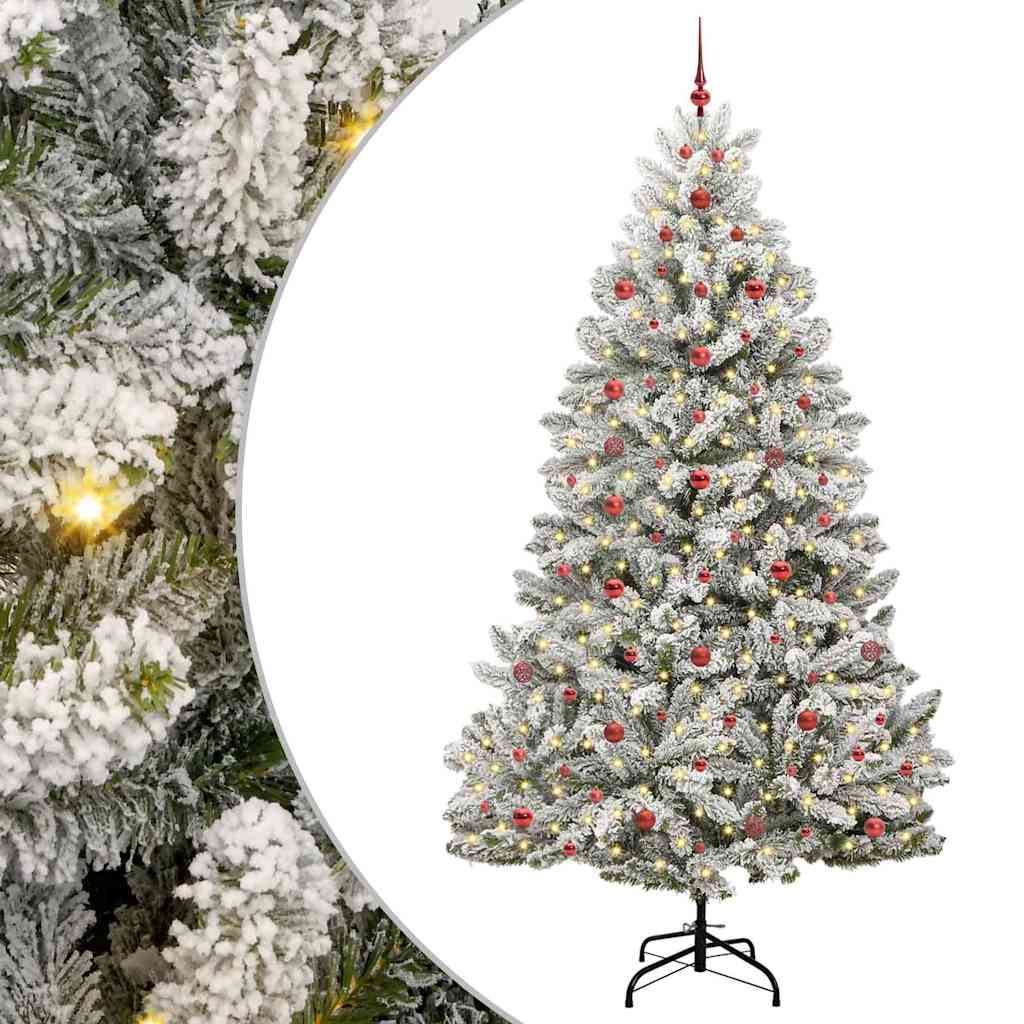Umjetno božićno drvce Zelena i bijela 240 cm PVC i metal