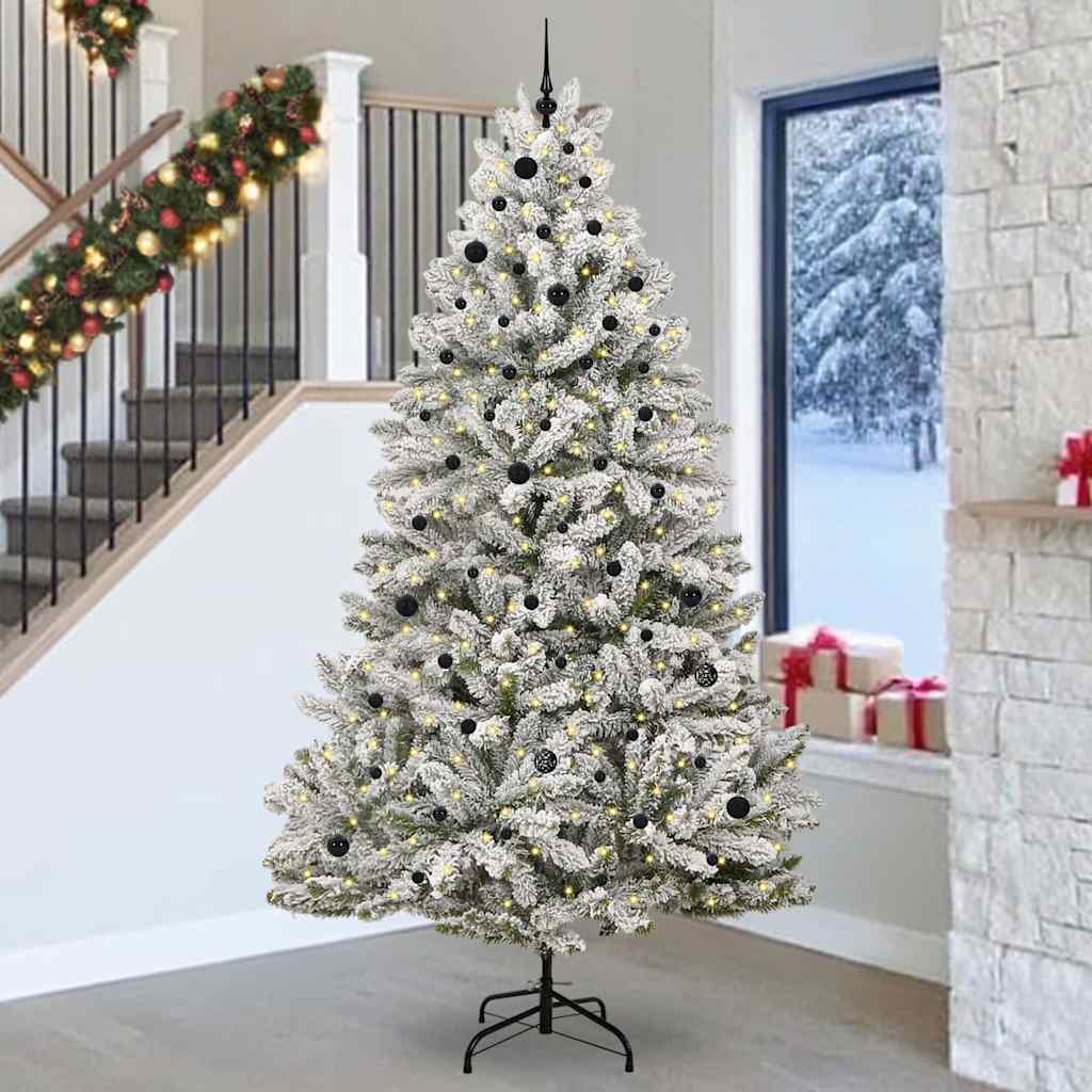 Umjetno božićno drvce Zelena i bijela 270 cm PVC i metal