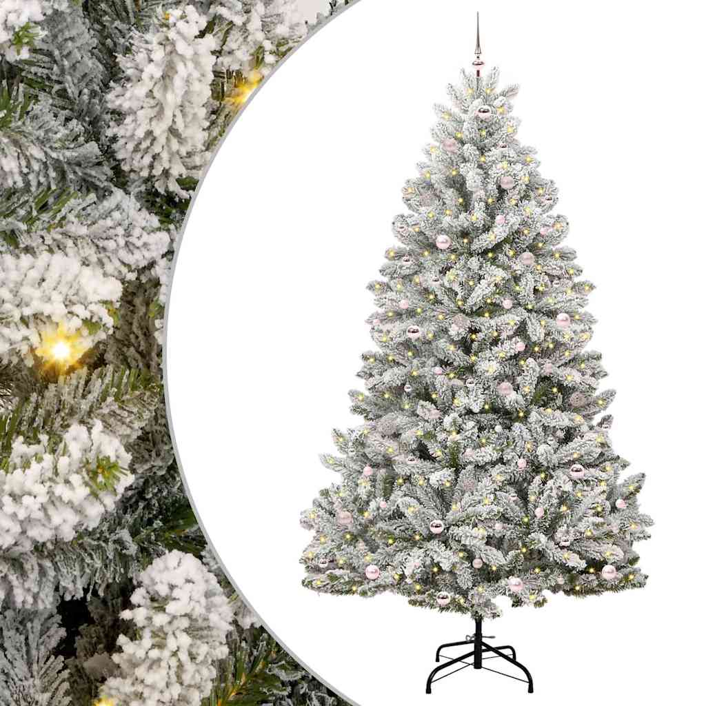 Umjetno božićno drvce Zelena i bijela 270 cm PVC i metal