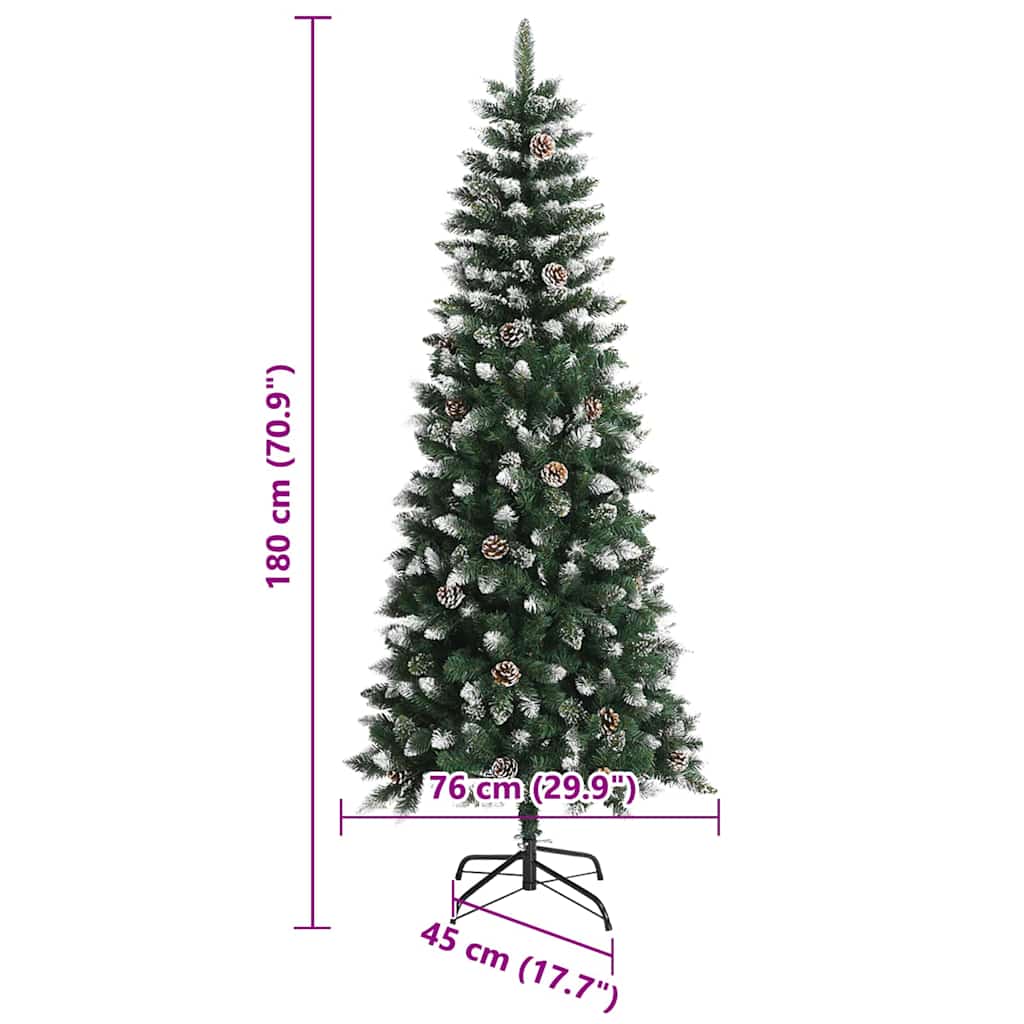 Umjetno božićno drvce Zelena 180 cm PVC, plastika i čelik