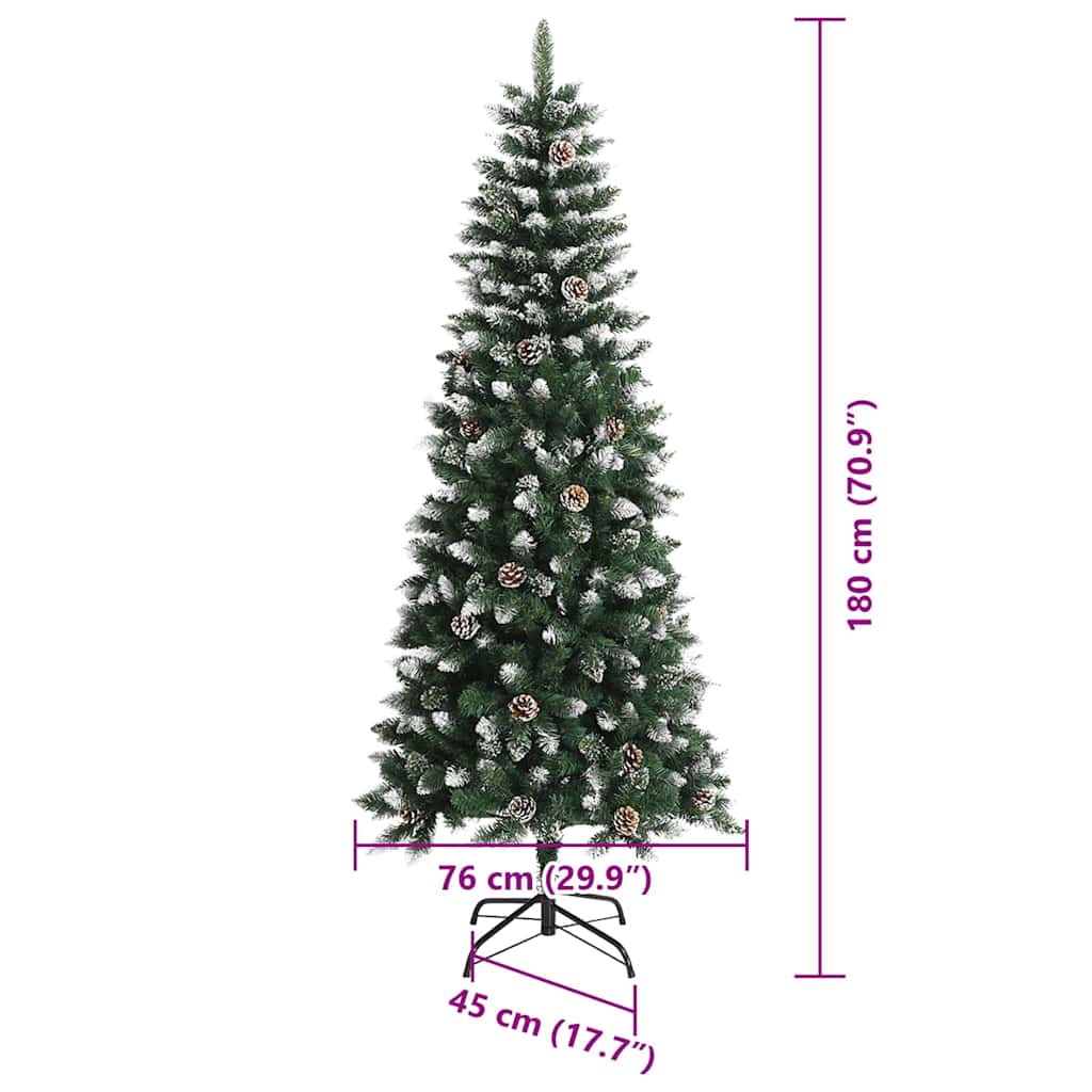 Umjetno božićno drvce Zelena 180 cm PVC, plastika i čelik